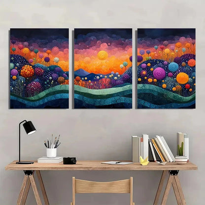 3pcs Vertical Abstract Coral Narrow Perfect Wall Art Set Canvas Framed 40x60cm - High Quality Print 100% Australian Made Wall Canvas Ready to Hang.