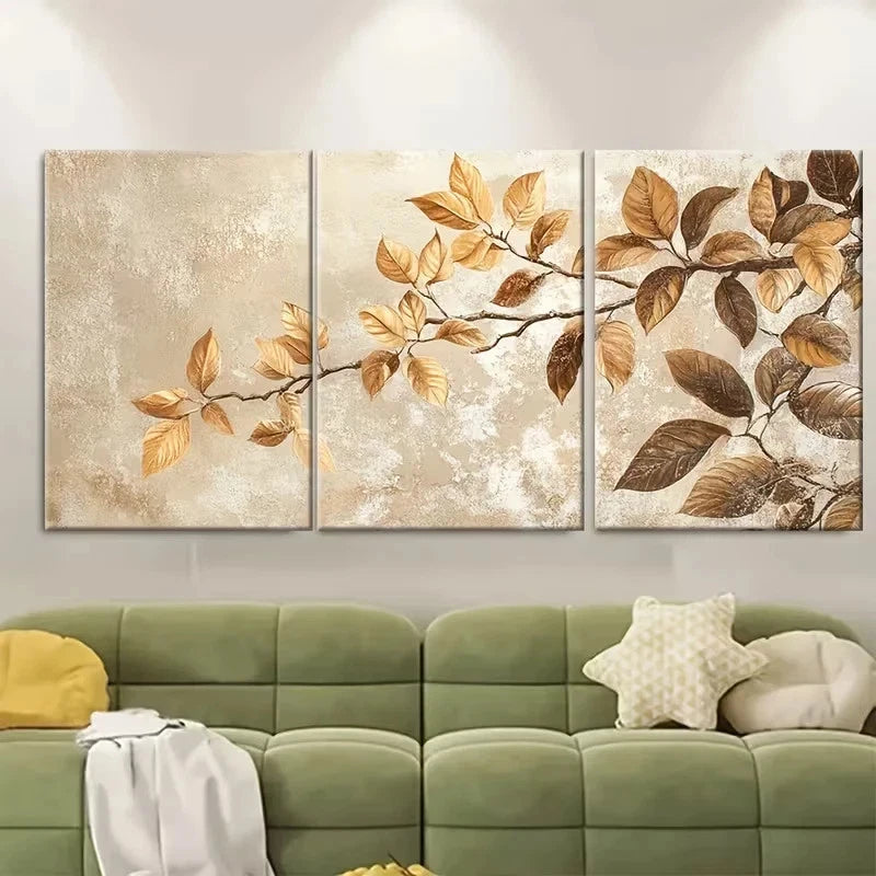 3pcs Botanical Rustic Galldry Wall Art Set Canvas Framed 50x70cm - High Quality Print 100% Australian Made Wall Canvas Ready to Hang