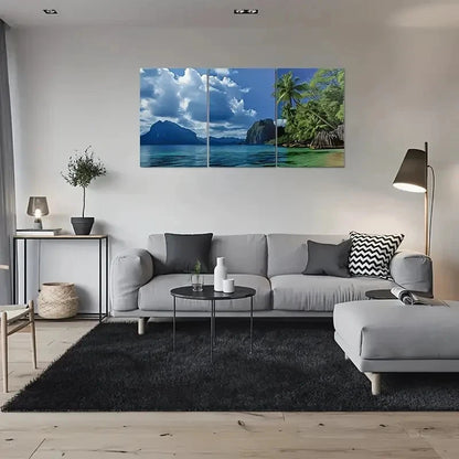 3pcs Beach Paradise Tropical Ocean Metal Print Ready to Hang Art