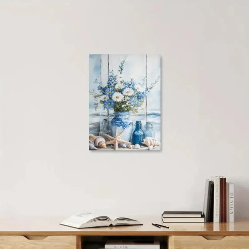 Beautiful Ocean Flower Coastal Seascape 60x90cm Metal Print Ready to Hang