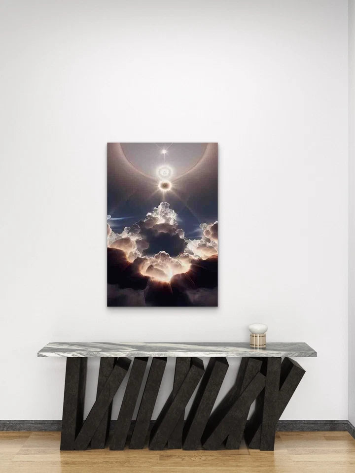 Heavenly Light & Clouds Metal Print Ready to Hang