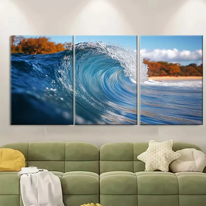 3pcs Stunning Australian Seascape Metal Print Ready to Hang Art