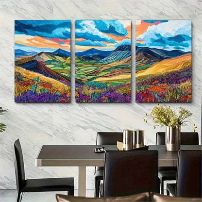 3pcs Brecon Beacons Wales National Park Metal Print Ready to Hang Art