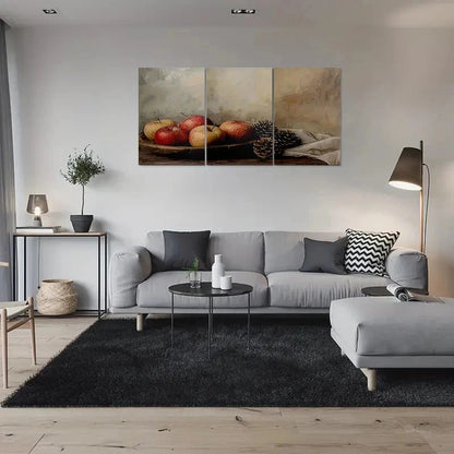 3pcs Abstract Still Life Fruits Metal Print Ready to Hang Art