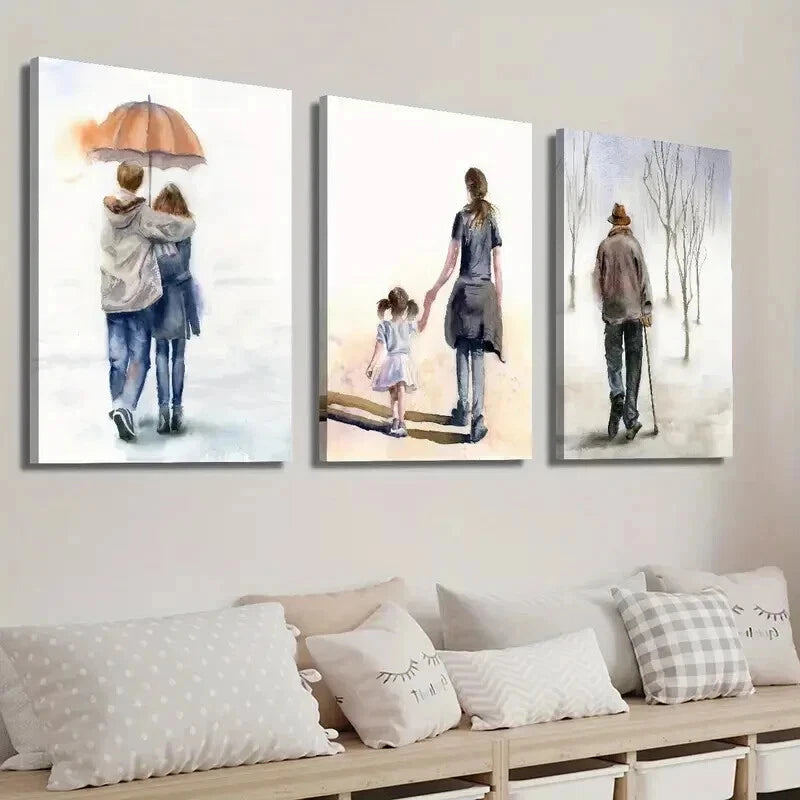 3pcs Couple Love Mother Daughter Perfect Wall Art Set Canvas Framed 40x60cm - High Quality Print 100% Australian Made Wall Canvas Ready to Hang