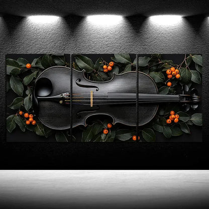 3pcs Chic Cello Trio Music Instruments Metal Print Ready to Hang Art