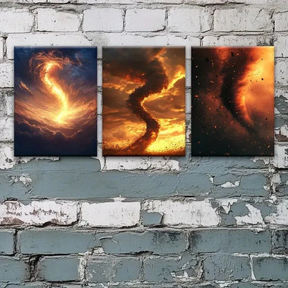 3pcs Cosmic Clouds & Stars Fantasy Perfect Wall Art Set Canvas Framed 40x60cm - High Quality Print 100% Australian Made Wall Canvas Ready to Hang