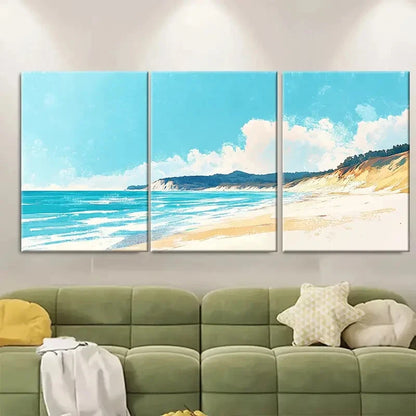 3pcs Sleeping Bear Dunes Unique Metal Print Ready to Hang Art