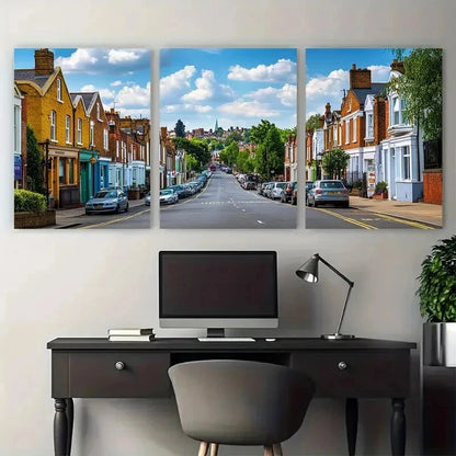 3pcs Baxley England British Décor Perfect Wall Art Set Canvas Framed 60x90cm - High Quality Print 100% Australian Made Wall Canvas Ready to Hang