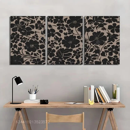 3pcs Earthy Vintage Botanical Art Poster Metal Print Ready to Hang Art