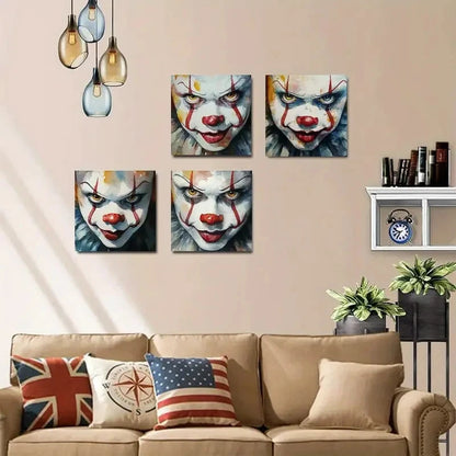 4pcsA clow Wall Art Canvas Framed