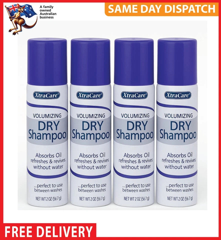 4 Pack XtraCare Dry Shampoo - Volumizing Hair Spray Oil Absorber 2oz Australia
