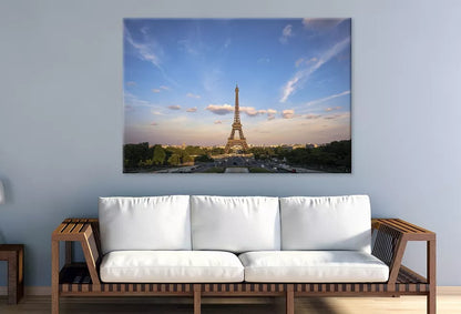 Vibrant Eiffel Tower At Sunset Wall Art Decor 100% Australian Made