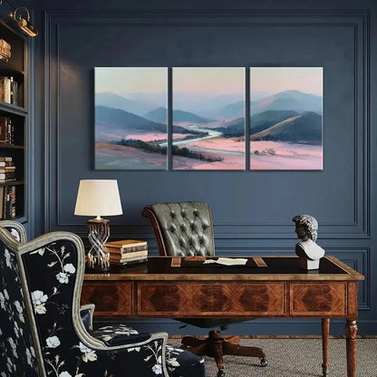 3pcs Mountain Landscape Abstract Art Poster Metal Print Ready to Hang Art