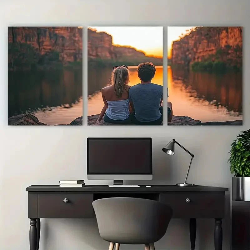 3pcs Kimberley Travel place Australia Wall Art Set Canvas Framed 60x90cm - High Quality Print 100% Australian Made Wall Canvas Ready to Hang