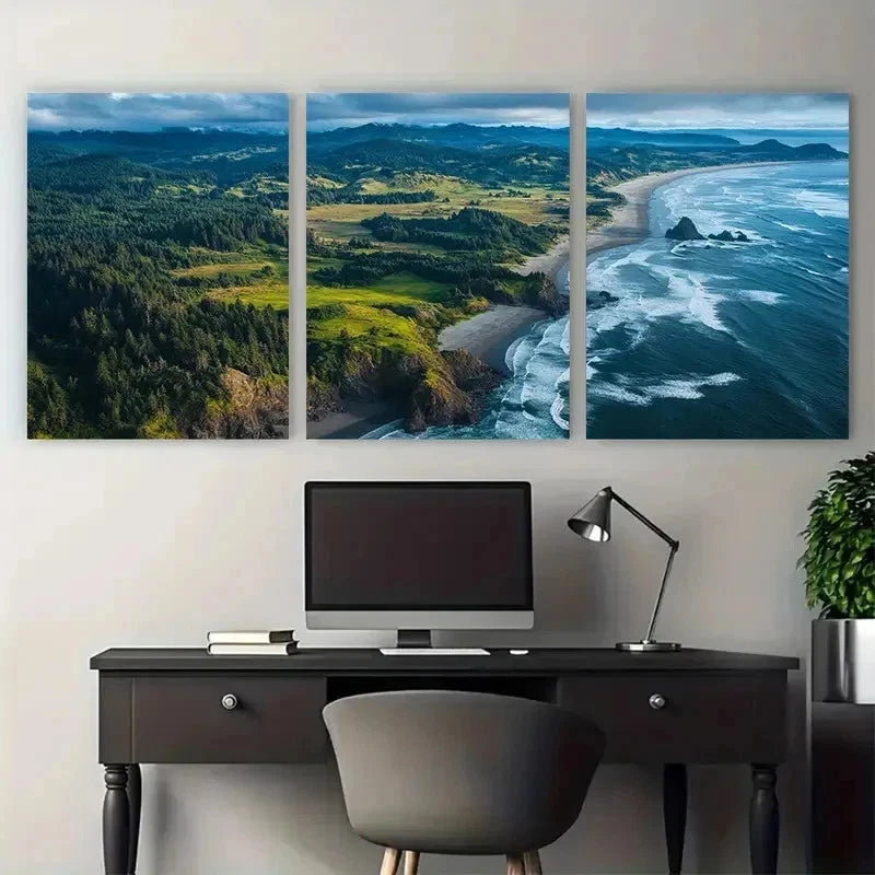 3pcs Pacific Northwest Oregon Décor Perfect Wall Art Set Canvas Framed 40x60cm - High Quality Print 100% Australian Made Wall Canvas Ready to Hang