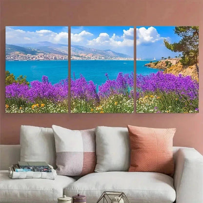 3pcs Vintage Algerian Travel North Perfect Wall Art Set Canvas Framed 40x60cm - High Quality Print 100% Australian Made Wall Canvas Ready to Hang