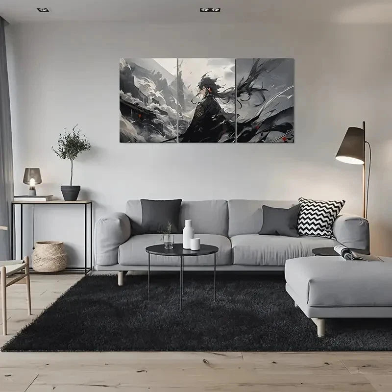 3pcs Dark Fantasy Gothic Anime Character Metal Print Ready to Hang Art