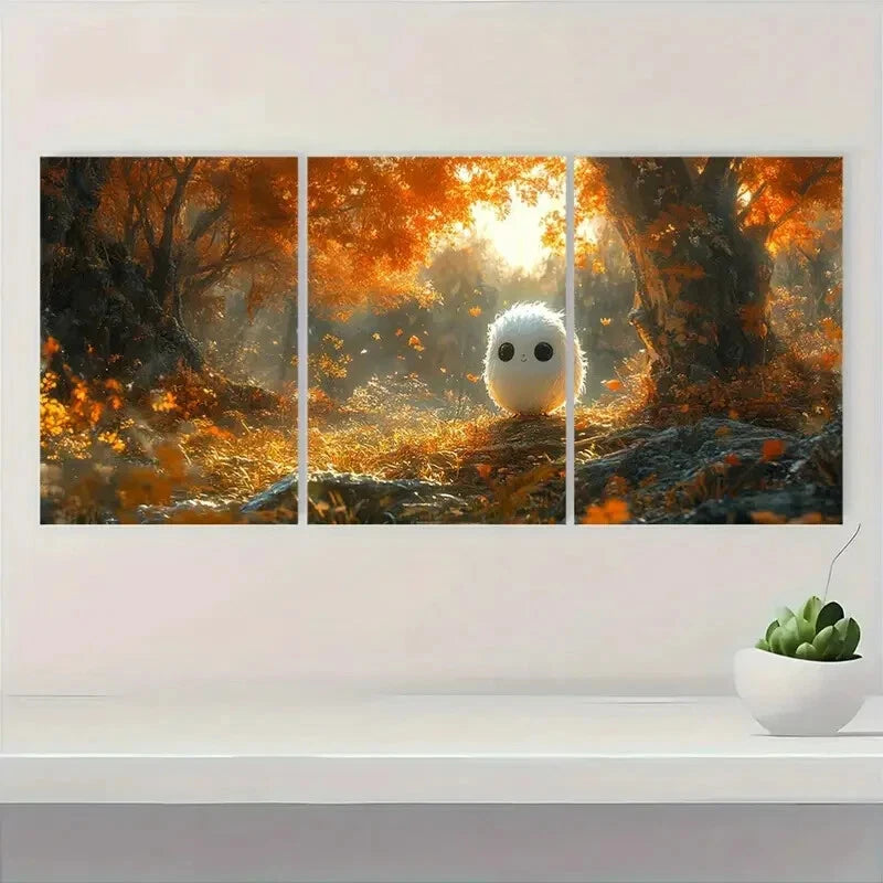 3pcs Featuring Adorable The Woods Metal Print Ready to Hang Art