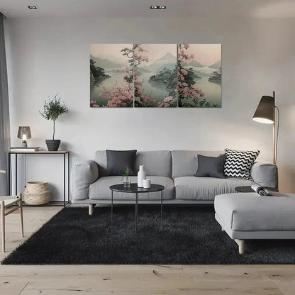 3pcs Cherry Blossom Serenity Pink Sakura Metal Print Ready to Hang Art