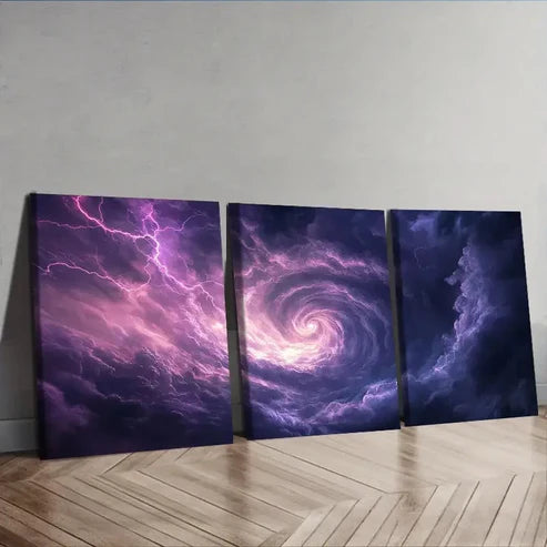 3pcs A tornado Wall Art Set Canvas Unframed - High Quality Print 100% Australian Made Wall Canvas