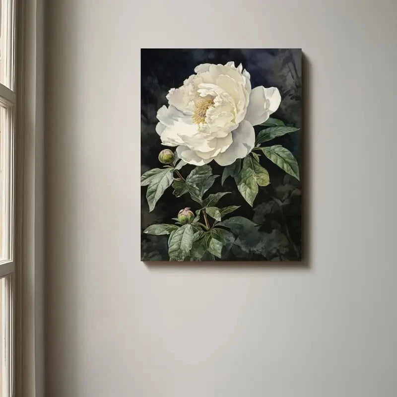 Beautiful Watercolor Flowers Antique Painting 40x60cm Metal Print Ready to Hang