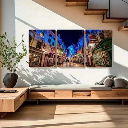 3pcs Classic Movies Wizarding World Wall Art Set Canvas Framed 40x60cm - High Quality Print 100% Australian Made Wall Canvas Ready to Hang