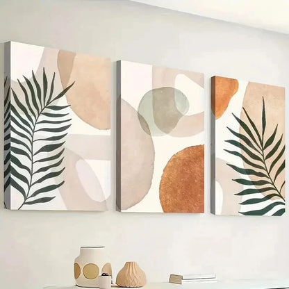 3pcs Geometric Line Decor in a Bohemian Style Wall Art Set Canvas Framed 40x60cm - High Quality Print 100% Australian Made Wall Canvas Ready to Hang