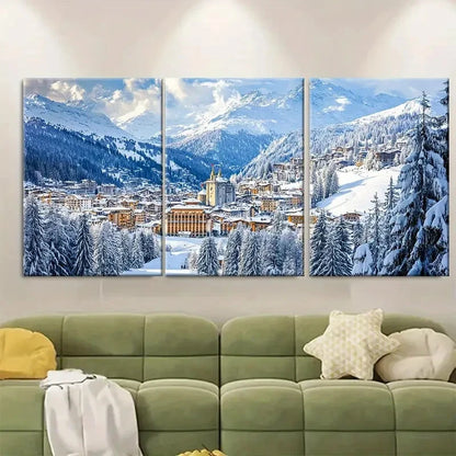 3pcs Collection Switzerland RO Wall Art Set Canvas Framed 40x60cm - High Quality Print 100% Australian Made Wall Canvas Ready to Hang
