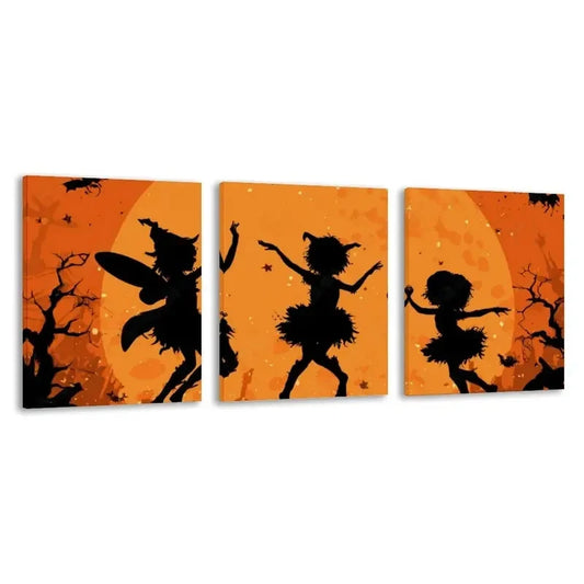 3pcs Gothic & Werewolf Spooky Halloween Decor   Wall Art Set Canvas Framed 60x90cm - High Quality Print 100% Australian Made Wall Canvas Ready to Hang