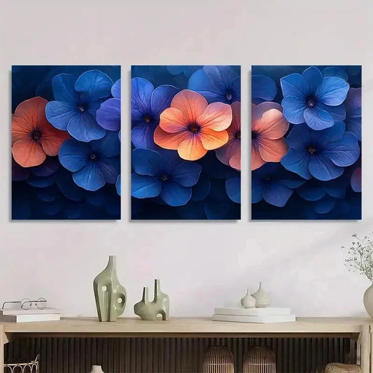 3pcs Petunia Beauty Flower Nature Perfect Wall Art Set Canvas Framed 40x60cm - High Quality Print 100% Australian Made Wall Canvas Ready to Hang