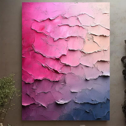 Abstract Light Pink and Cream 60x90cm Metal Print Ready to Hang