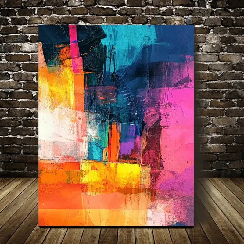 Beautiful Modern Contemporary Style Abstract Painting 40x60cm Metal Print Ready to Hang