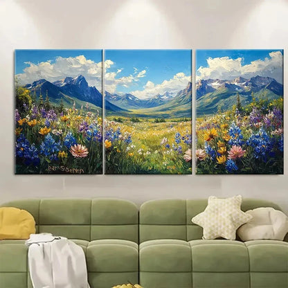 3pcs Jackson Hole Mountains Wyoming Perfect Wall Art Set Canvas Framed 40x60cm - High Quality Print 100% Australian Made Wall Canvas Ready to Hang