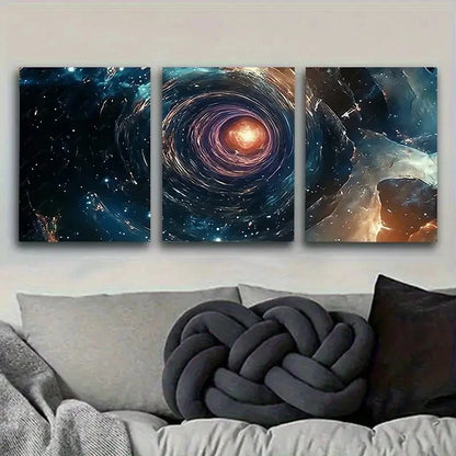 3pcs Cosmic for galaxy And Starfield Wall Art Set Canvas Framed 40x60cm - High Quality Print 100% Australian Made Wall Canvas Ready to Hang