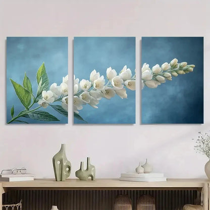 3pcs Baptistic Aesthetic Flower Pastel Perfect Wall Art Set Canvas Framed 40x60cm - High Quality Print 100% Australian Made Wall Canvas Ready to Hang