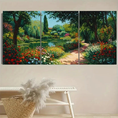 3pcs Crescent Moon Floral Botanical William Wall Art Set Canvas Framed 60x90cm - High Quality Print 100% Australian Made Wall Canvas Ready to Hang