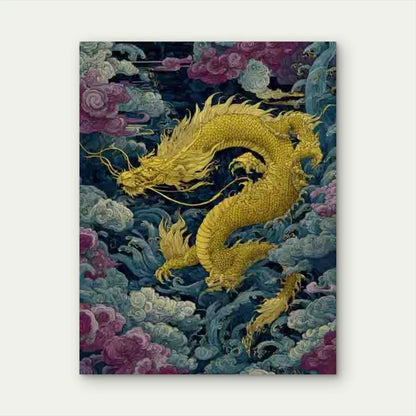 Asian Style Dragon 40x60cm Metal Print Ready to Hang