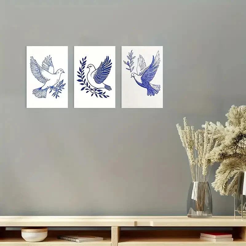 3pcs Abstract Ducky   Colorful Ducks   Wall Art Canvas Framed 40x60cm - High Quality Print 100% Australian Made Wall Canvas Ready to Hang