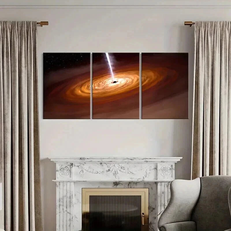 3pcs Vibrant Nebula & Galaxy Cosmic Space Wall Art Set Canvas Framed 40x60cm - High Quality Print 100% Australian Made Wall Canvas Ready to Hang