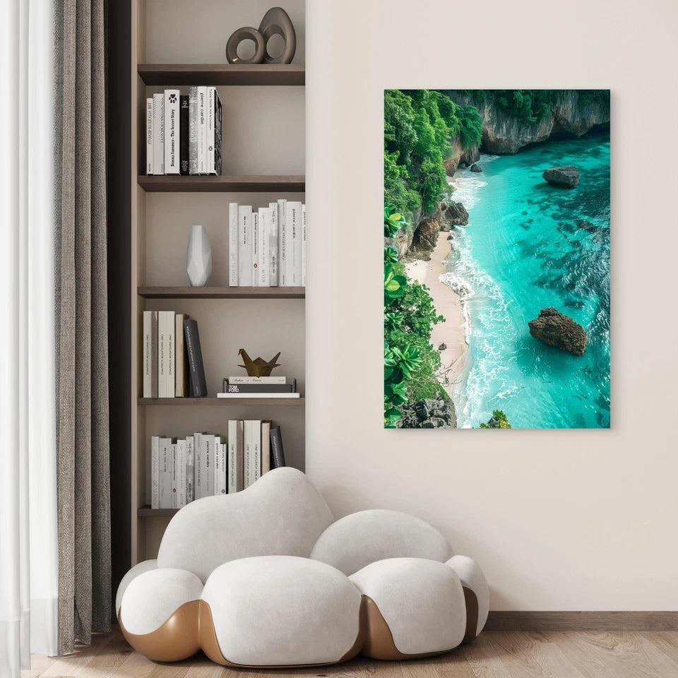 Breathtaking View Natural Beach 60x90cm Metal Print Ready to Hang