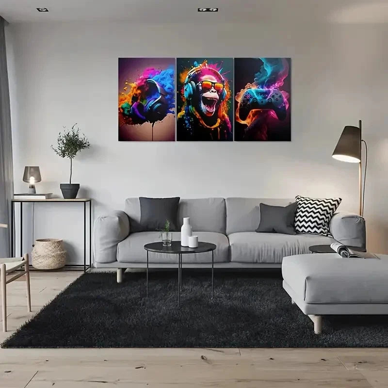 3pcs Raven Gothic Black Bird Dark Aesthetic Metal Print Ready to Hang Art