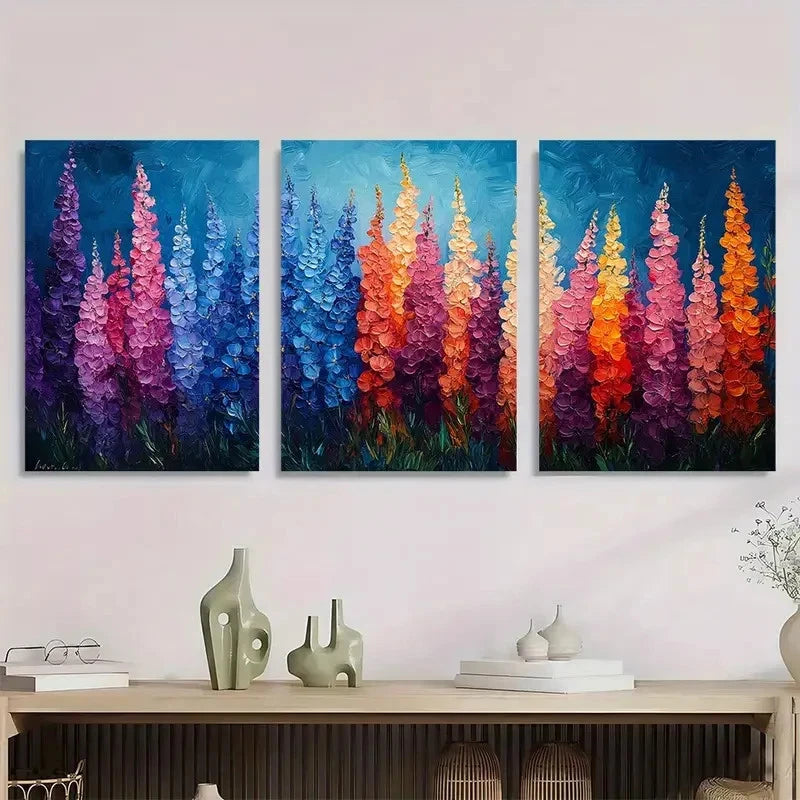3pcs Snapdragon Flower Peaceful Perfect Wall Art Set Canvas Framed 40x60cm - High Quality Print 100% Australian Made Wall Canvas Ready to Hang