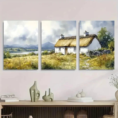 3pcs County Tupperware Landscape Wall Art Canvas Unframed - High Quality Print 100% Australian Made Wall Canvas