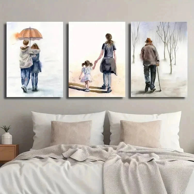 3pcs Couple Love Mother Daughter Perfect Wall Art Set Canvas Framed 40x60cm - High Quality Print 100% Australian Made Wall Canvas Ready to Hang
