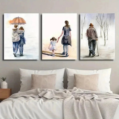3pcs Couple Love Mother Daughter Perfect Wall Art Set Canvas Framed 40x60cm - High Quality Print 100% Australian Made Wall Canvas Ready to Hang