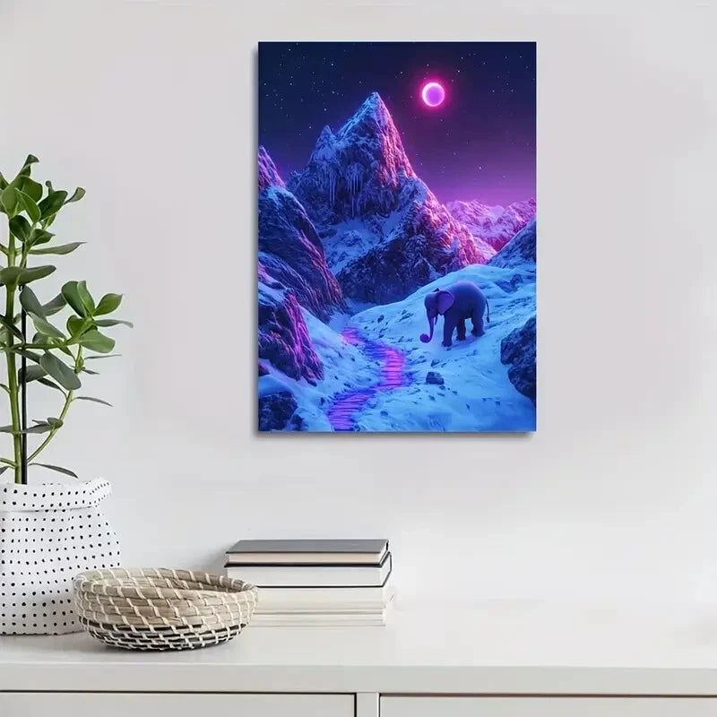 Beautiful Dolphin Sunset Scene with Glowing 40x60cm Metal Print Ready to Hang