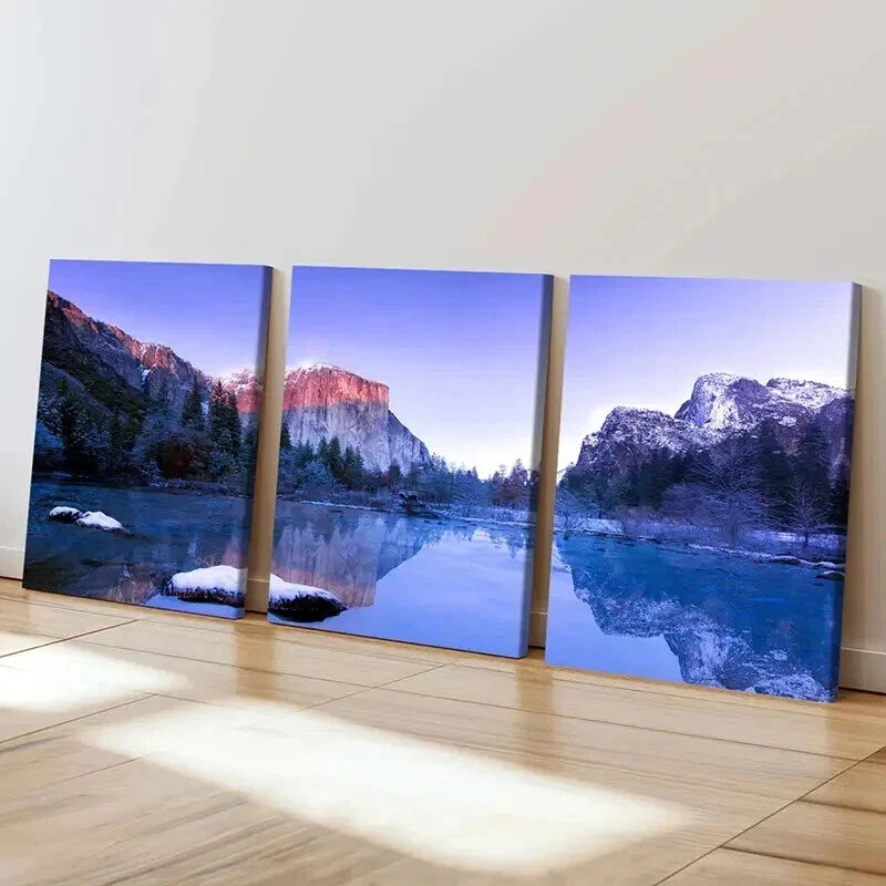 3pcs Magnificent Natural Landscape Art Mountain Wall Art Set Canvas Framed 40x60cm - High Quality Print 100% Australian Made Wall Canvas Ready to Hang