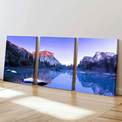 3pcs Magnificent Natural Landscape Art Mountain Wall Art Set Canvas Framed 40x60cm - High Quality Print 100% Australian Made Wall Canvas Ready to Hang