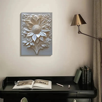 Beautiful Featuring a Sunburst Design Painting 40x60cm Metal Print Ready to Hang